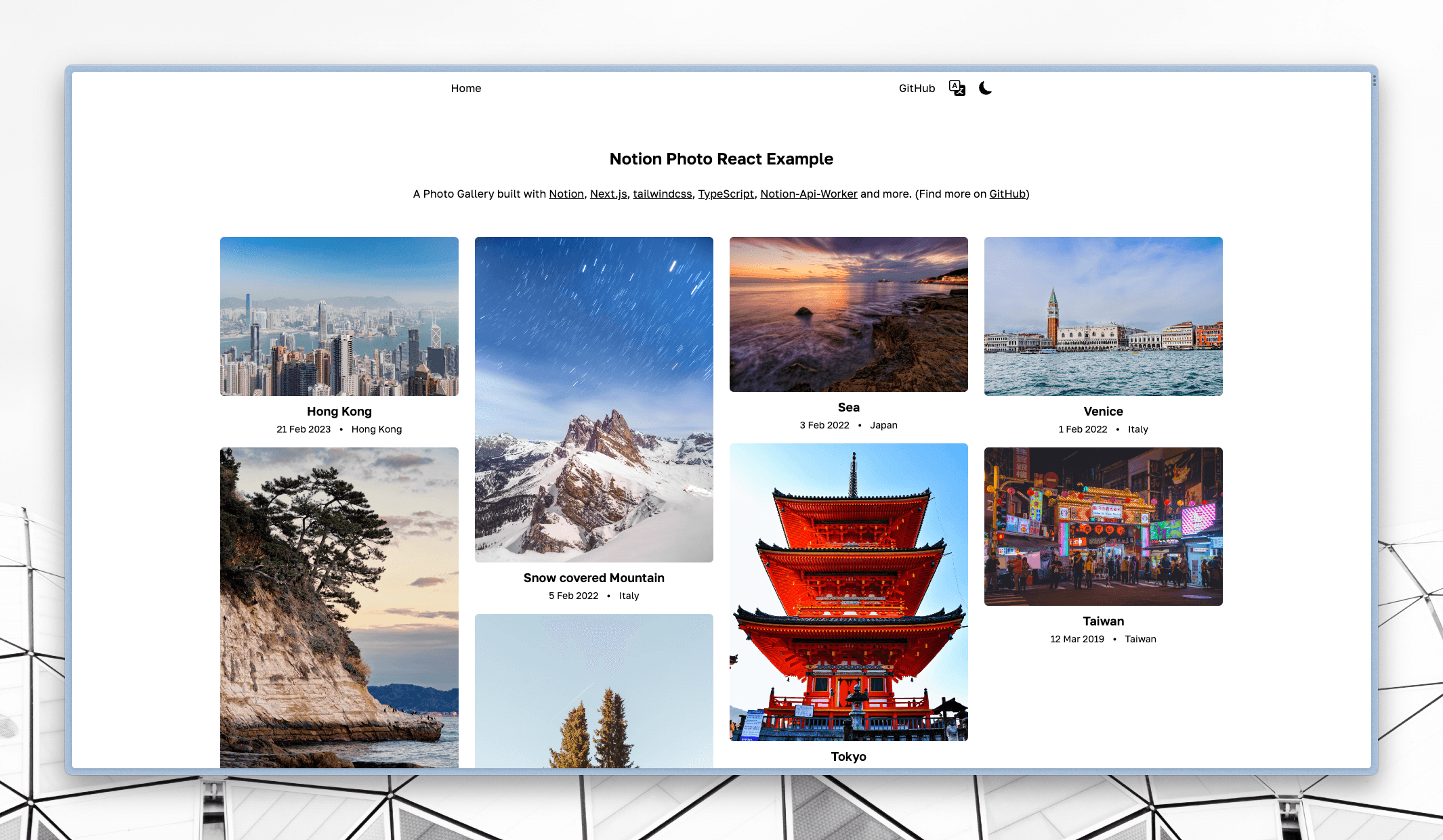 Notion Photo React preview 1